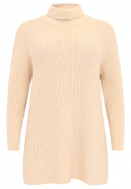 Pullover knit high neck - ecru