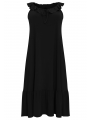 Sleeveless dress frill strap DOLCE - black indigo