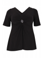 Tunic flare twisted DOLCE - black 