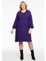Dress Frontpocket BOUCLE - red purple 