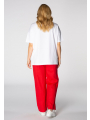 Trousers long LINEN - red brown