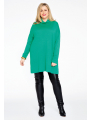 Pullover wide high neck - black red grey green 