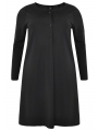 Dress buttoned pleat COCO - black 
