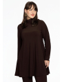 Tunic long sleeves col wide bottom - black dark green red purple mid brown other green light green brown